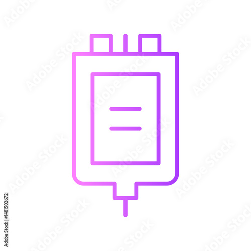 blood bag gradient icon