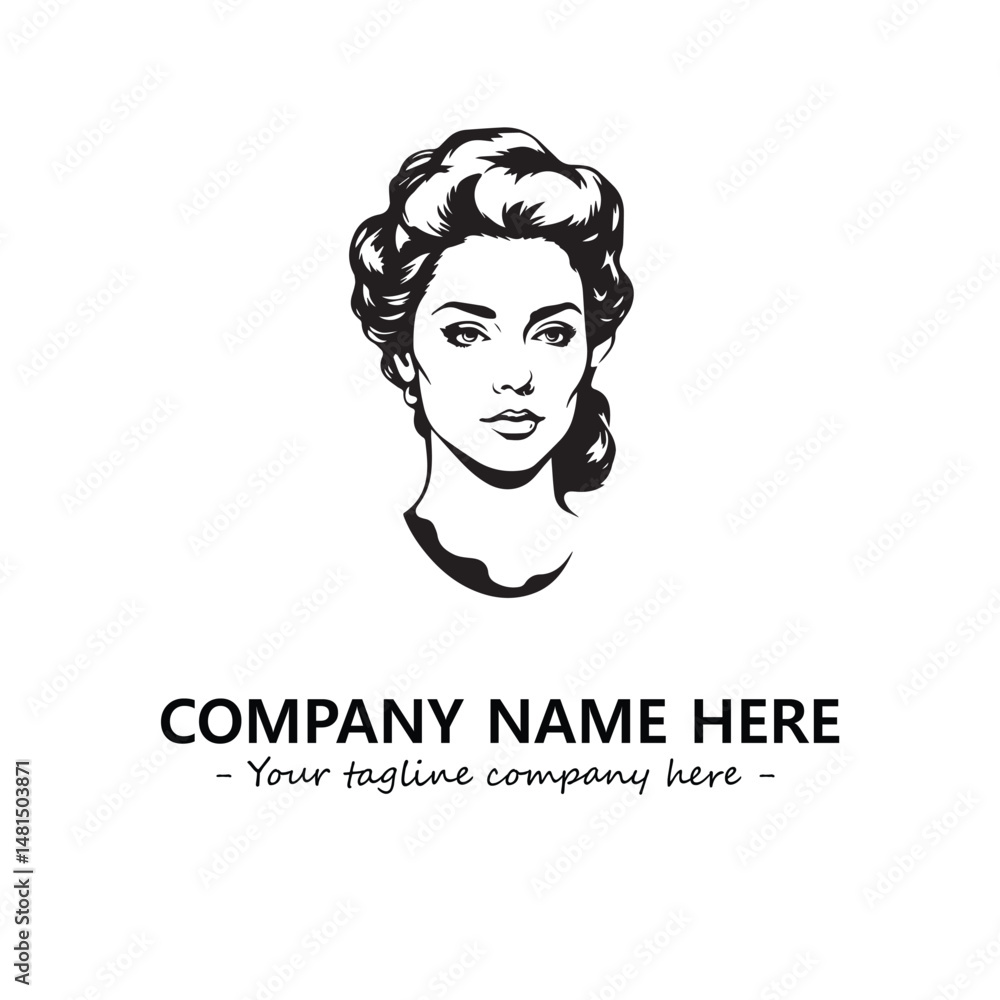 Head of queen logo company design vector illustration Head of queen logo company design vector illustration