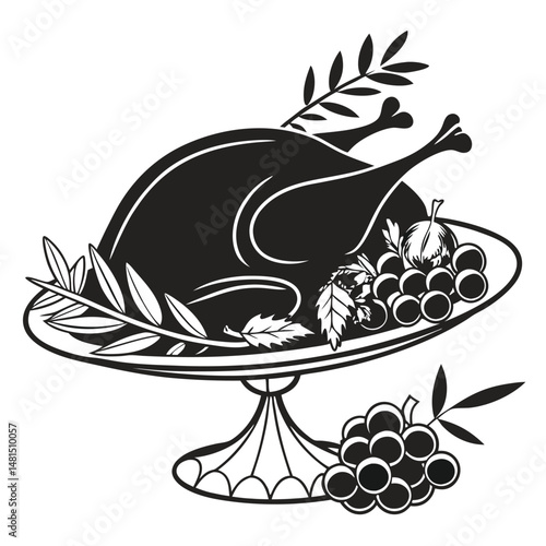 create-a-black-silhouette-vector-of-a-roasted-turk.eps