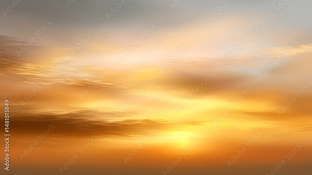 Naklejka premium Sunset sky golden hour clouds