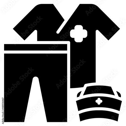Nurse Uniform glyph icon