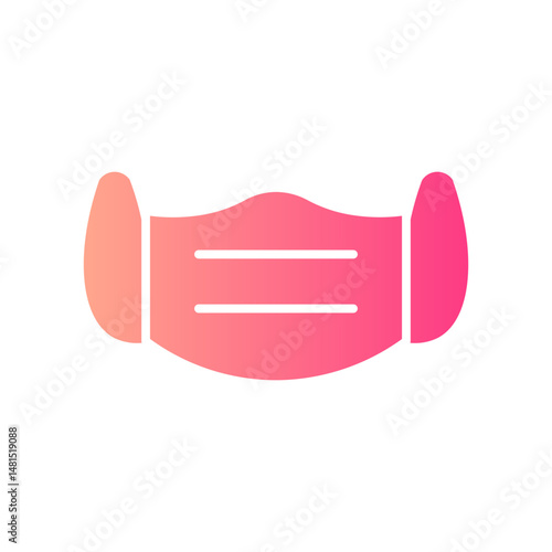 medical mask gradient icon