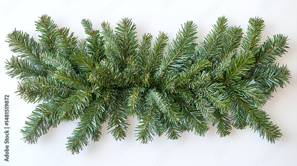 Obraz premium Green fir and pine branches are nature's evergreen decoration for the winter holiday and Christmas season