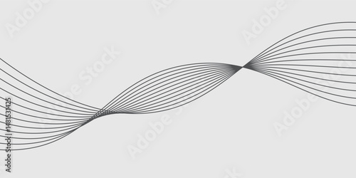 Abstract vector background with black wavy lines. EPS10
