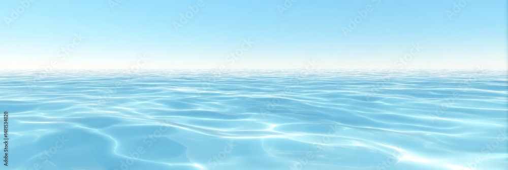 Obraz premium Tranquil Blue Water Surface with Soft Ripples Under Bright Light
