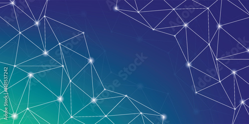 Digital technology speed connect blue green background, cyber nano information, abstract communication, innovation future tech data, internet network connection, Ai big data, line dot illustration