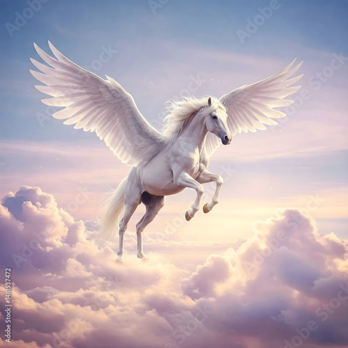white horse in the sky