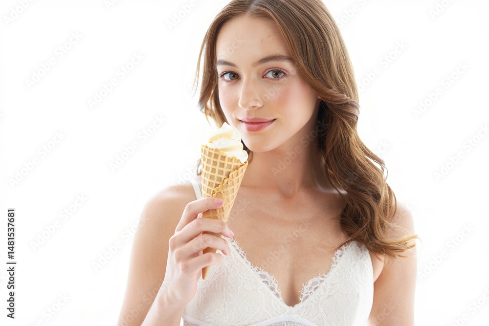 Young Woman Enjoying Ice Cream Cone
Young Woman Enjoying Ice Cream Cone