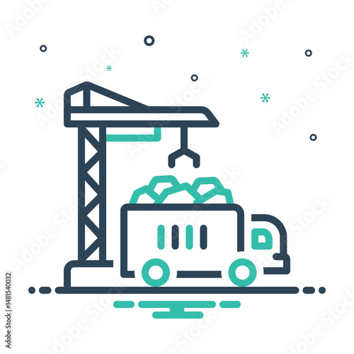 Mix icon for construction
