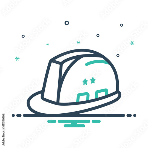 Mix icon for construction hat
