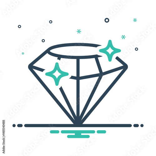 Mix icon for diamond