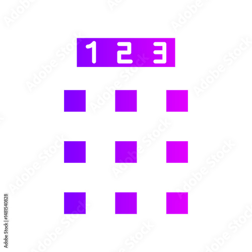 numeric gradient icon