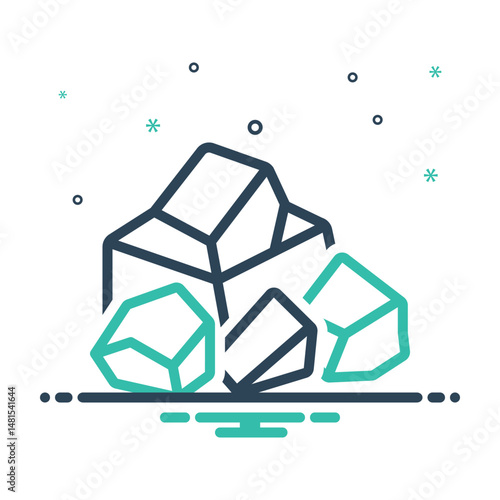 Mix icon for piece of coal