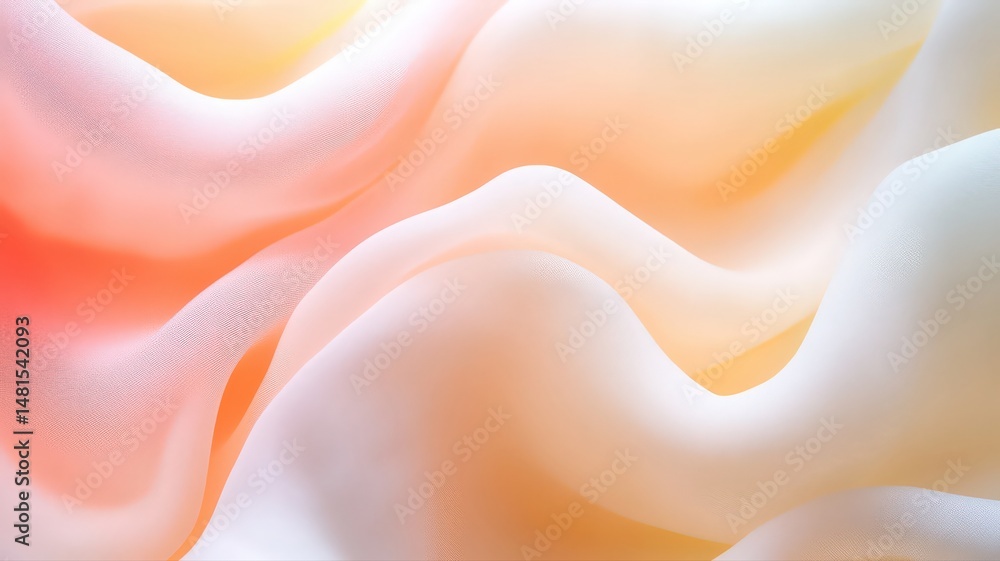 Fototapeta premium Gently Rippling Pastel Silk Fabric Background