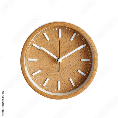 Wallpaper Mural A close-up shot of a stylish wooden analog clock Torontodigital.ca