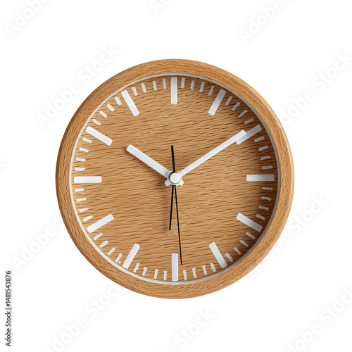 Wallpaper Mural Wooden clock showing the time Torontodigital.ca