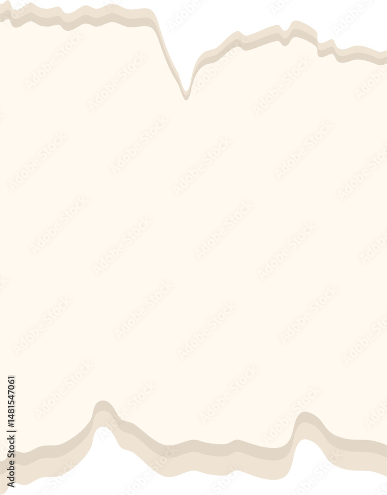 Obraz premium Beige Paper Tear: Simple Ripped Edge Effect.