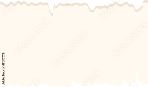 Creamy Drips: Opaque White Liquid Flowing Over a Smooth Beige Surface, Abstract Texture Background