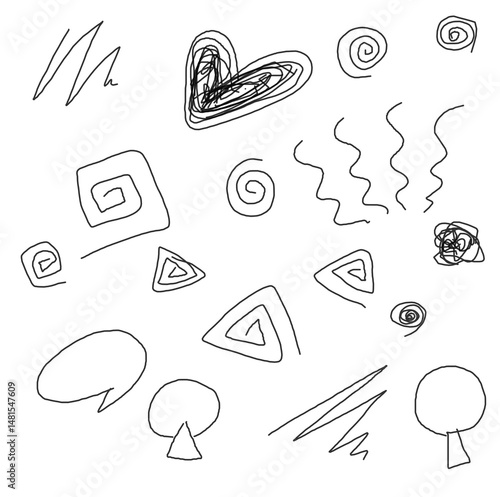 Obraz na płótnie 잡동사니 낙서들 clutter of doodles
