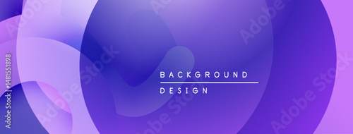 Abstract purple background. Overlapping shapes create dynamic visual effect. Text reads background design. Minimalist, modern aesthetic.