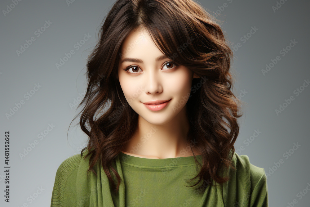 Young Asian Woman with Happy and Successful Expression Young Asian Woman with Happy and Successful Expression
