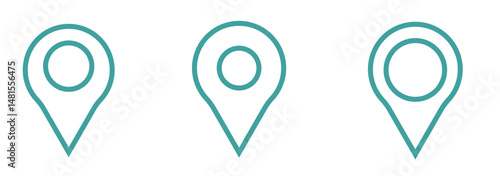 map pin vector logo template, locator icon