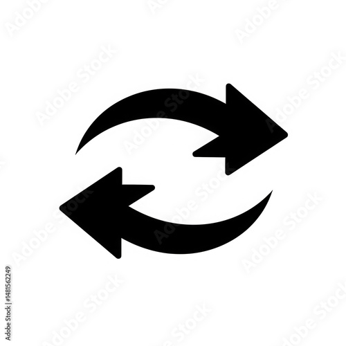 Free Download Recycle arrows refresh loop graphic isolated on transparent background - GFXLoad