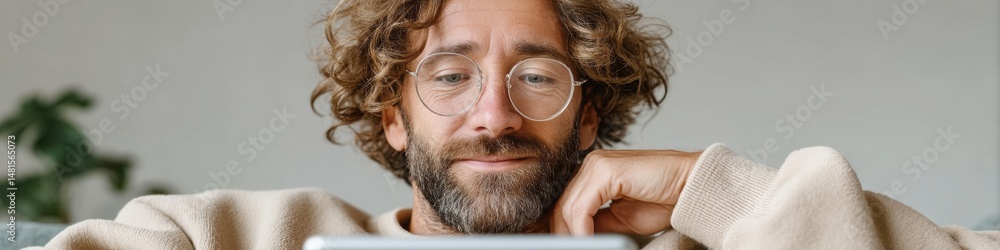 Obraz premium World Book Day Digital Comfort Mindful Reading Experience with Adaptive Tech, Cozy Wellness Lifestyle for Modern Knowledge Seekers