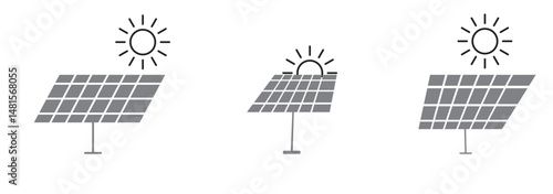 creative details solar panel icon vector illustration