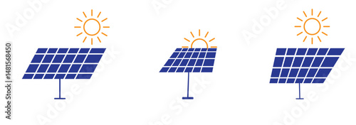 creative details solar panel icon vector illustration