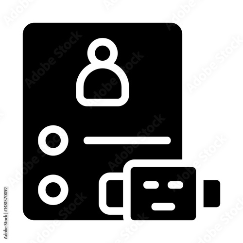 AI Assisted Hiring Solid Icon