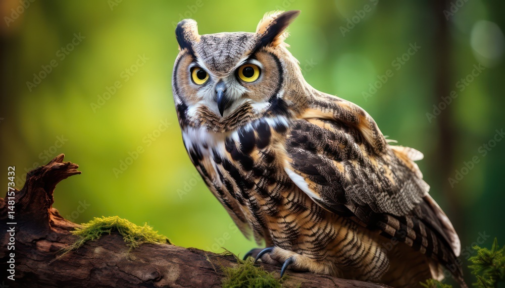 Obraz premium The great horned owl in the wild