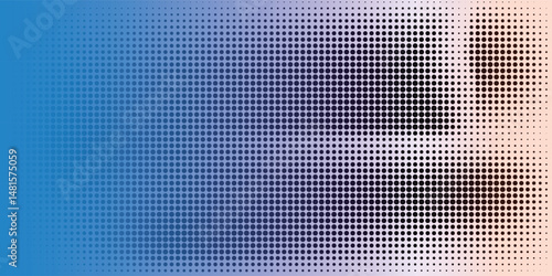 Halftone faded gradient texture. Grunge halftone grit background. White and black sand noise wallpaper. Retro pixilated vector backdrop