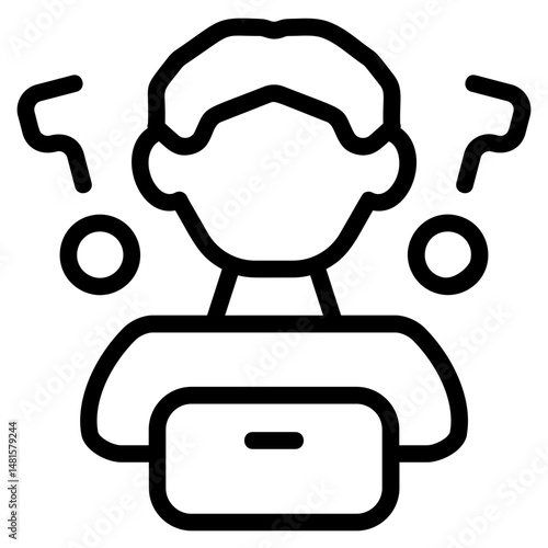 Confusion Line Icon