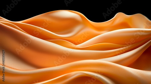 Orange Fabric Draped Abstract