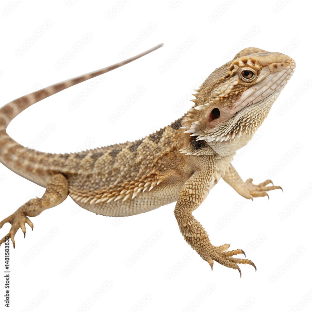 Naklejka premium Lizard skin shed isolated on a transparent background