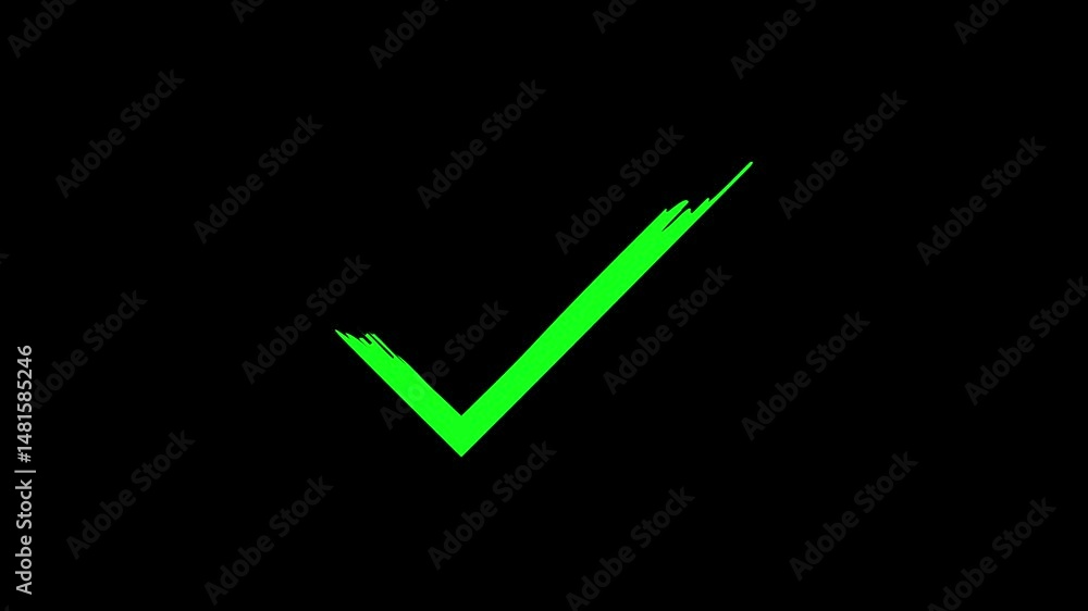 green approved icon, right check mark, select tick mark, confirm, success , approved, yes icon signs, right mark icon. check box animation, cheek mark black Background green approved icon, right check mark, select tick mark, confirm, success , approved, yes icon signs, right mark icon. check box animation, cheek mark black Background