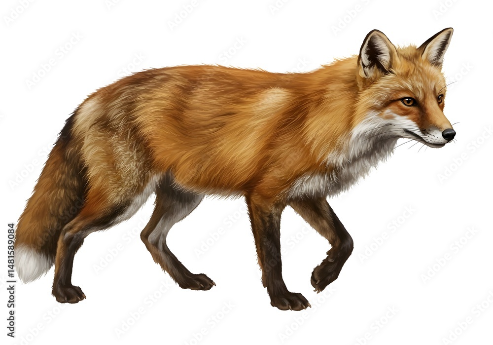 Fototapeta premium Red fox walking