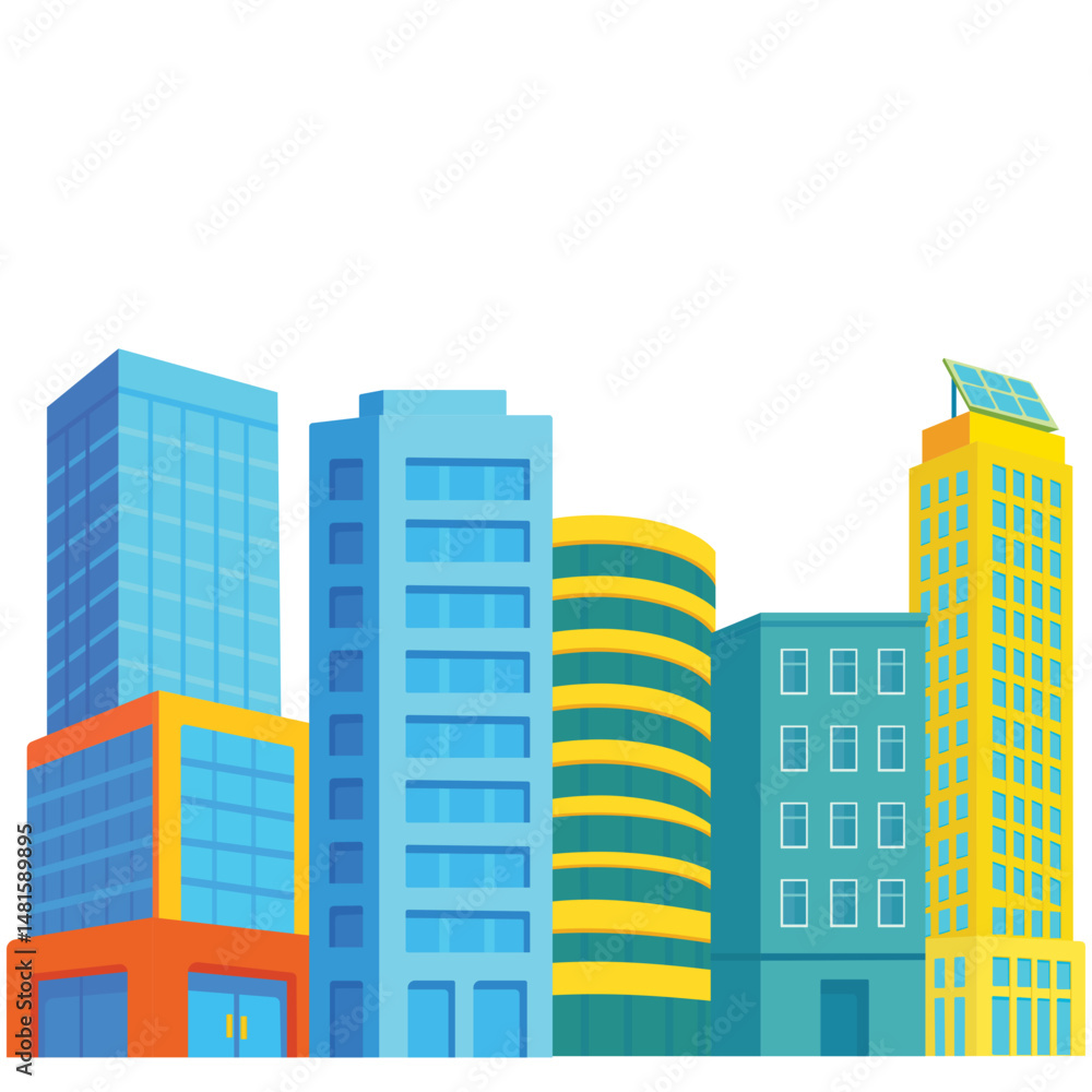 Fototapeta premium City Building Illustration