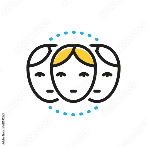 Multi color icon for relative