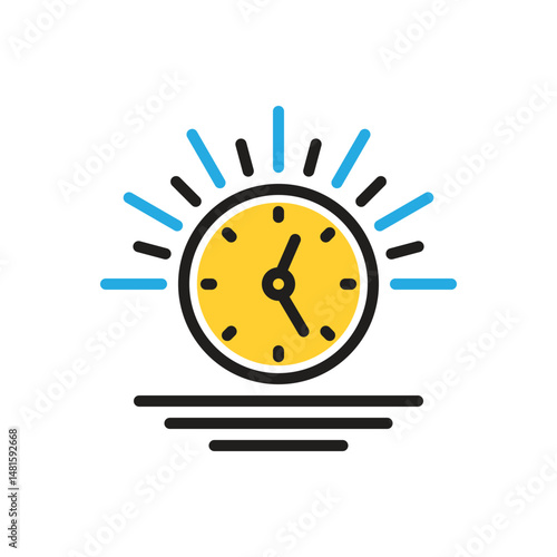 Multi color icon for afternoon