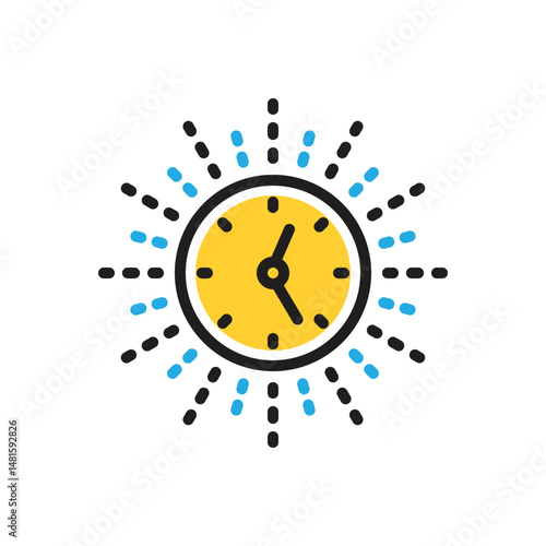Multi color icon for afternoon
