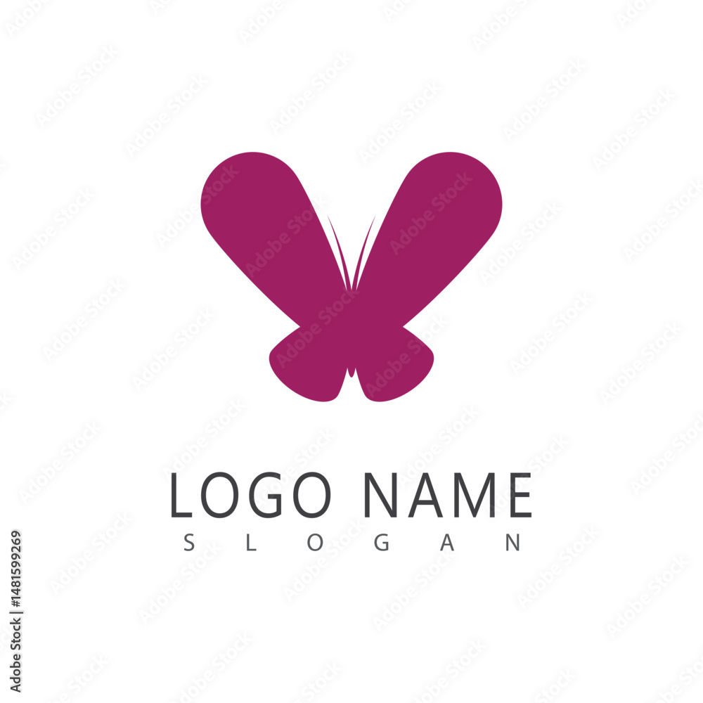 Stylized Butterfly logo and symbol Stylized Butterfly logo and symbol