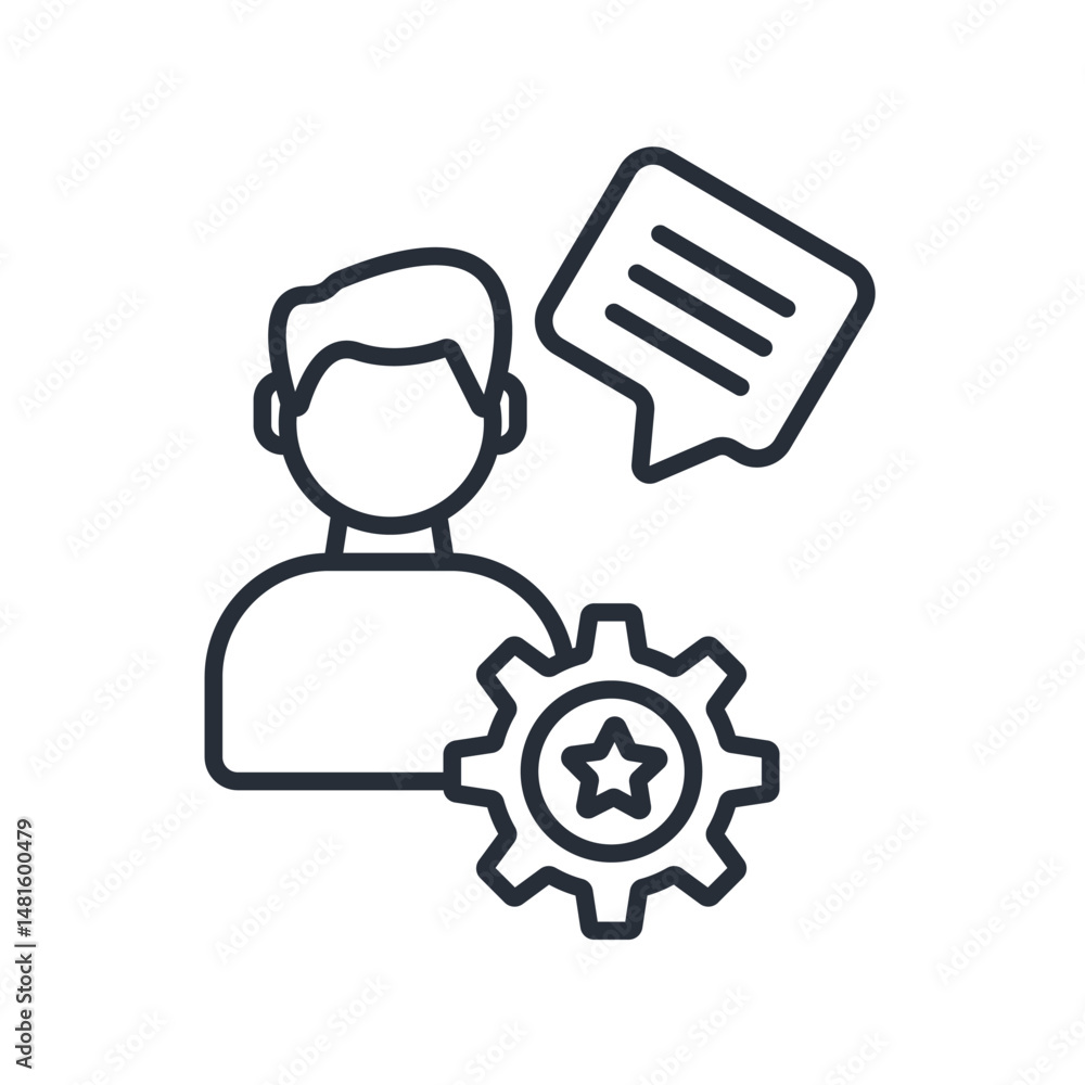 specialist icon. vector.Editable stroke.linear style sign for use web design,logo.Symbol illustration. specialist icon. vector.Editable stroke.linear style sign for use web design,logo.Symbol illustration.