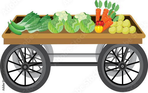 Local Seller with Various Produce at Street Market