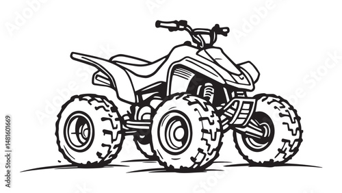 ATV line art illustration 