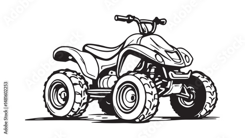 ATV line art illustration 