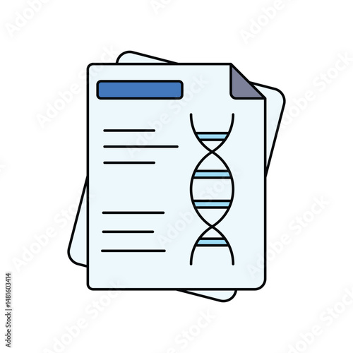 document lineal color line icon with white background vector stock illustration