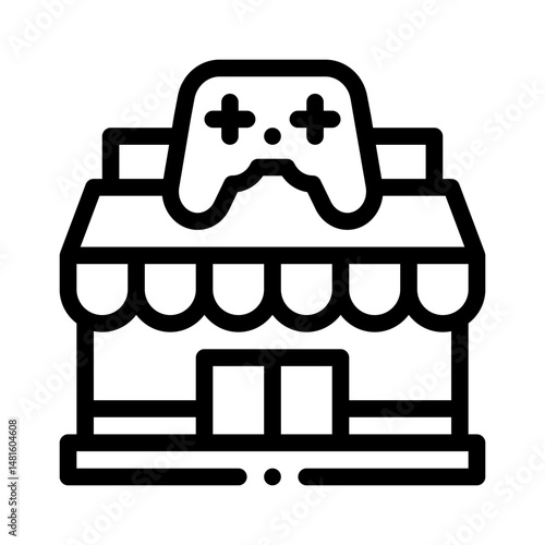 game store line icon