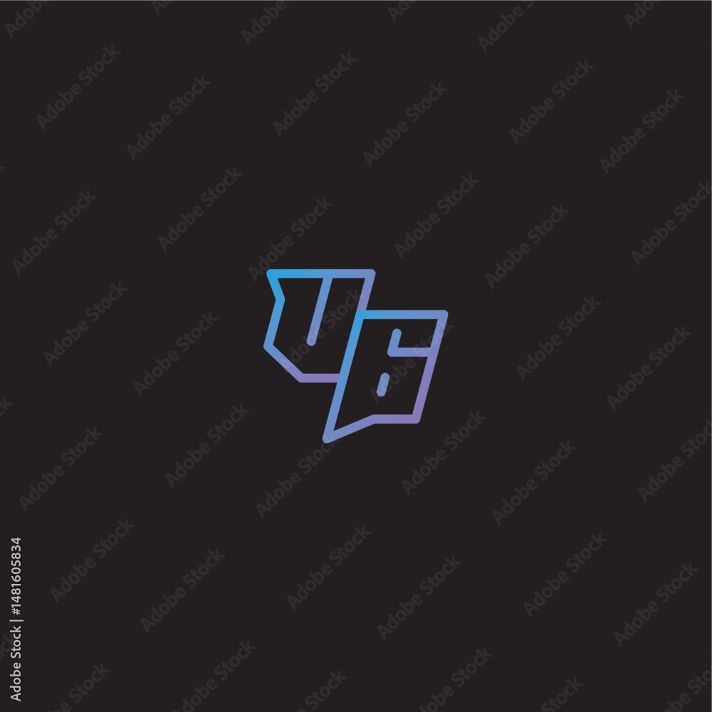 Fototapeta premium amazing esport style VG monogram logo design letter dinamyc line gaming concept